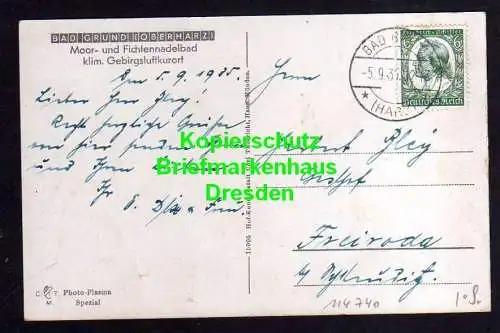 114740 AK Bad Grund Harz 1935 Oberharz