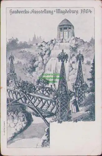 160087 AK Handwerks Ausstellung Magdeburg 1904 Künstlerkarte Reith Lackert