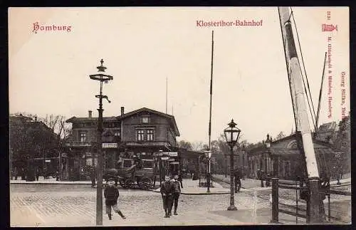 35583 AK Hamburg Klostertor Bahnhof Schranke 1905