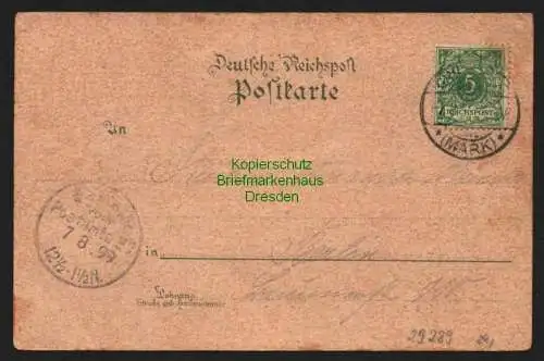 29289 AK Litho Werlsee Grünheide Gottesbrück Restaurant zum Dampfschiff  1899