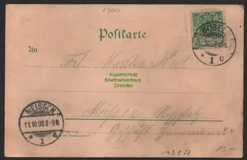 149052 AK Döbeln 1898 Litho Körnerplatzschule Post Gymnasium