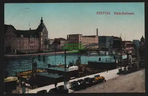 148132 AK Stettin um 1910 Fisch Bollwerk