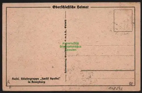 148542 AK Kreuzburg O.-S. 1922 Rasel Häusergruppe Zwölf Apostel Abstimmung