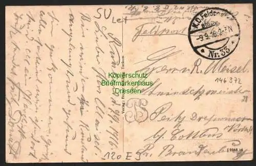 146372 AK Tuckum Kurland Lettland 1916 Windmühle vom See gesehen