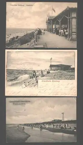 145857 3 AK Ostseebad Kahlberg Ostpr. Strandhalle 1903 1911 Windrad