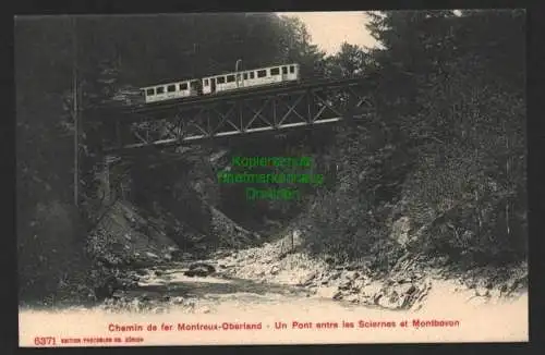 140735 AK Montreux Berner Oberland-Bahn um 1910 entre les Sciernes et Motnbovon