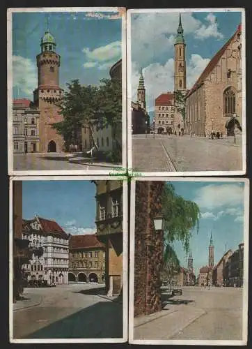 140753 10 AK Görlitz Postplatz Kaisertrutz Hindenburgplatz Untermarkt Laubengang