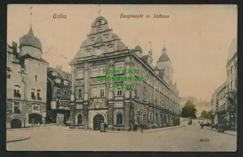 139545 AK Gotha Hauptmarkt Rathaus um 1910