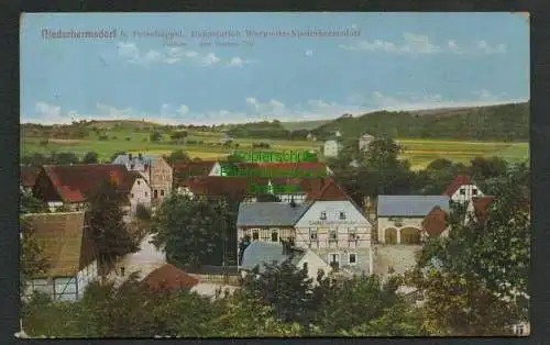 139463 AK Gasthof Niederhermsdorf b. Potschappel Bahnstation Wurgwitz um 1915