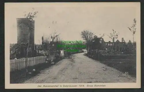 137866 AK Russeneinfall in Ostpreussen 1914 Groß Rominten