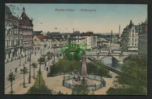 137731 AK Dresden Löbtau Rathausplatz 1915 Verlag Carl Döge