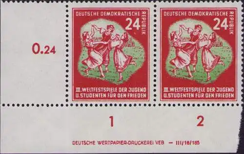 2985 DDR **  290 DV Weltfestspiele Berlin 1951