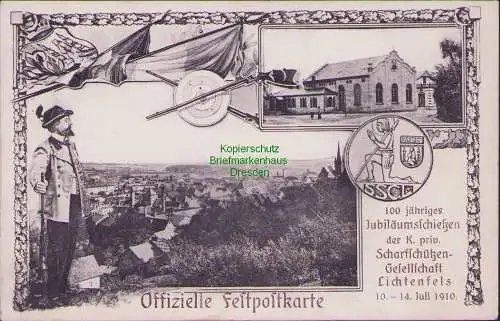 158581 AK Lichtenfels Bayern 1910 Offizielle Festpostkarte 100 jähriges Jubiläum