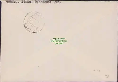 B-17574 Brief SBZ Währungsreform zehnfach Frankatur 25.6.48 Einschreiben Pirna