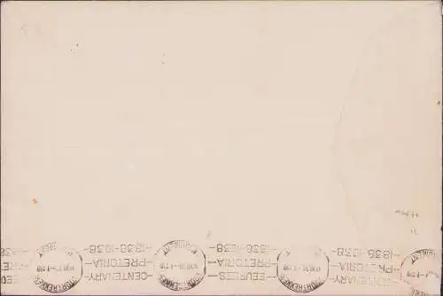 B-16674 Brief Südafrika 1938 Fonds für Voortrekker-Denkmal Pretoria Slagtersnek