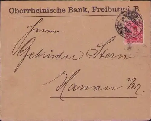 B-16690 Oberrheinische Bank Freiburg Br DR Deutsches Reich Perfin Firmenlochung