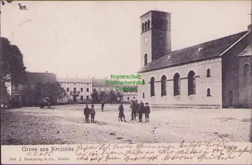 161566 AK Krojanke Prov. Posen Krajenka 1905 Kirche