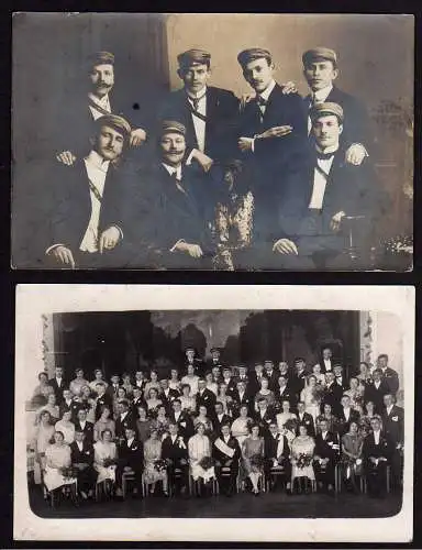 45545 3 AK + Foto Harmonia Oberfranken Studentika um 1920 mit Säbel