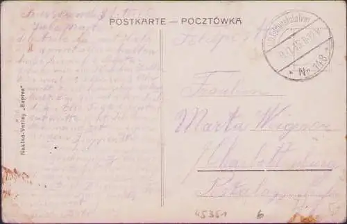 45351 AK Czestochowa Tschenstochau Czenstochau 1915 Hotel Englischer Hof Feldpos