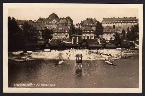 45267 AK Liberec Reichenberg Fotokarte Talsperrenbad 1930