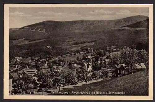 43171 AK Brückeneberg Riesengebirge Blick nach der Schneekoppe um 1940