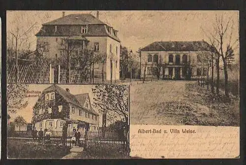 21593 AK Bad Oppelsdorf Albert Bad und Villa Weise Landhaus Leunert 1926 Verlag