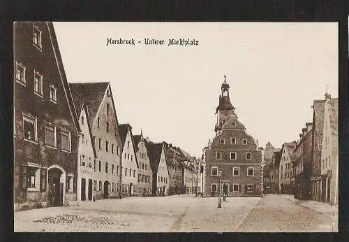 21536 AK Hersbruck Unterer Marktplatz , ungelaufen um 1920