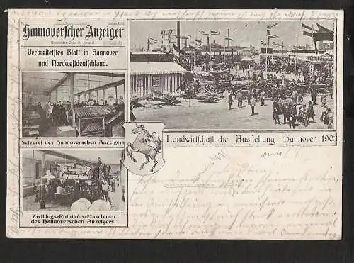 21502 AK Landwirtschaftliche Ausstellung 1903 Zeitung Hannoverscher Anzeiger