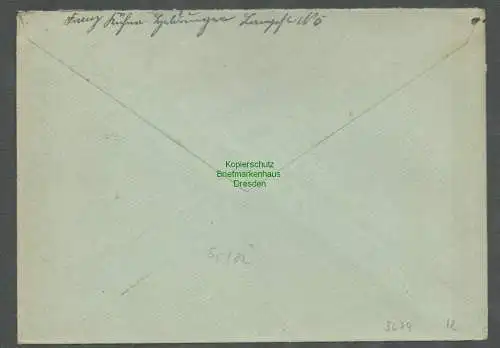 B-5674 SBZ Gebühr Bezahlt Brief Heldrungen Währungsreform 1948 n. Sondershausen