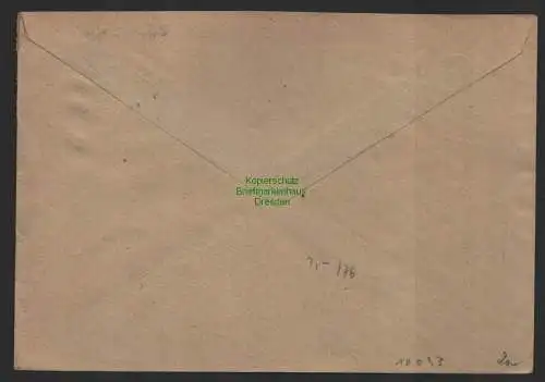 B10093 Brief SBZ Gebühr bezahlt Mühlberg Elbe 1946