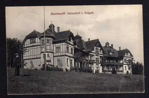 99234 AK Bezirksstift Jahnsdorf i. Erzgebirge Bahnpost Chemnitz - Stollberg Zug