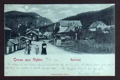 96941 AK Oybin Bahnhof Mondscheinkarte 1901