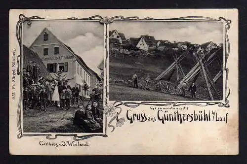 96672 AK Günthersbühl bei Lauf Gasthaus Wieland um 1910