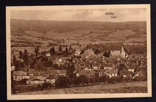 96917 AK Nidda Oberhessen Total Reklame Bürger Bräu 1922