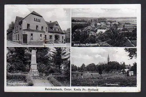 95867 AK Reichenbach Ostpreußen Kr. Pr. Holland 1938 Gasthaus Hasselberg Krieger