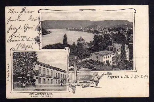 96174 AK Boppard a. Rh. Hotel Restaurant Salm um 1905