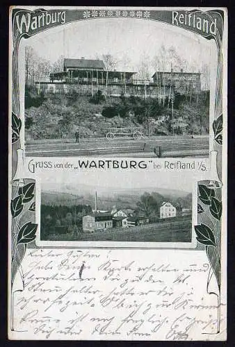 79760 AK Reifland Lengefeld Gruss von der Wartburg Restaurant 1906