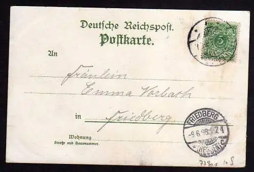 77901 AK Bad Nauheim 1898 Litho Künstlerkarte Zeichnung