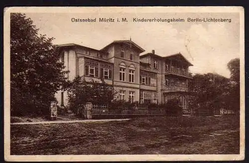 76944 AK Ostseebad Müritz Kindererholungsheim der Stadt Berlin Lichtenberg 1927