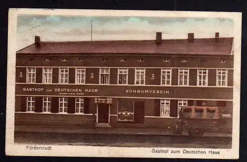 77253 AK Förderstedt Gasthof zum Deutschen Haus Konsumverein 1931