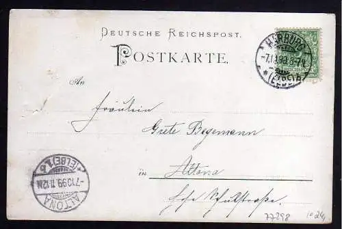 77298 AK Hamburg Moorburg Windmühle Mole Bauers Gastwirtschaft 1899