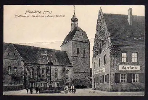 75641 AK Mühlberg Elbe Neustädter Kirche Sparkasse