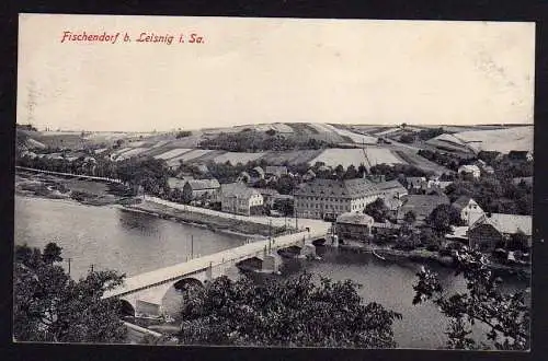 75683 AK Fischendorf bei Leisnig um 1920 Brück & Sohn 19423 Brücke Freiberger Mu