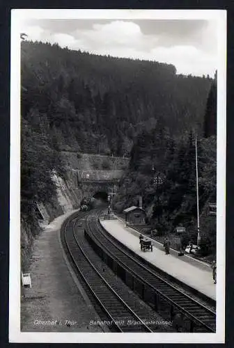 75540 AK Oberhof Thür. Bahnhof Brandleitetunnel aus Sammlung Eisenbahn