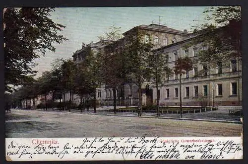 69421 AK Chemnitz Königliche gewerbeakademie 1906