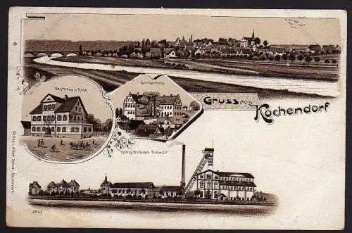 69284 AK Kochendorf Gasthaus Rose Bergbau Schacht 1906