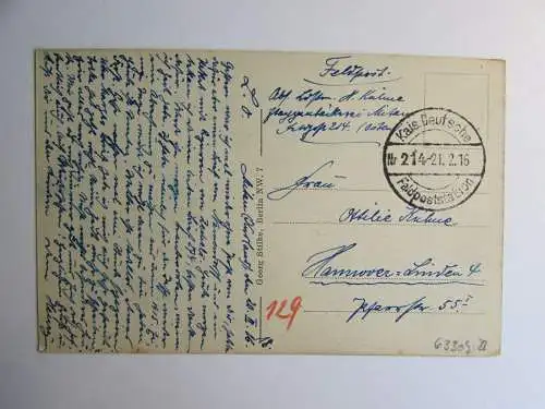 63309 AK Mitau Jelgava Lettland 1916 Feldpost Anenpfporte Bahnhof Waggon