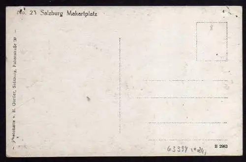 63394 AK Salzburg Makartplatz Fotokarte um 1920 Buchdruckerei Mozarts Wohnhaus