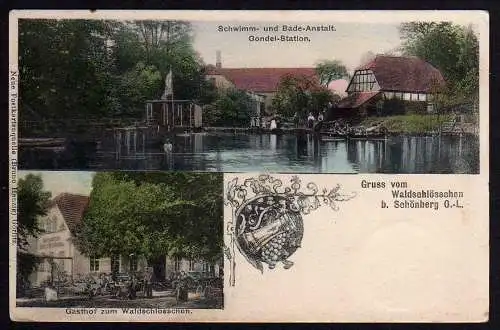 53627 AK Schönberg O.-L. Gasthof Waldschlösschen 1904