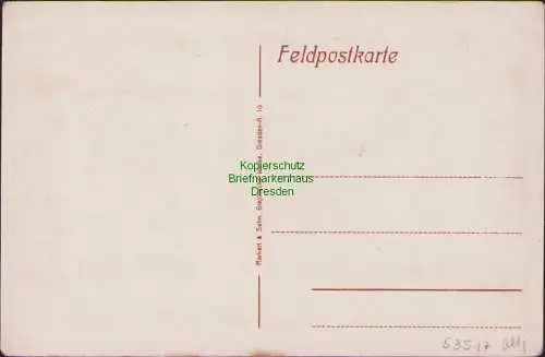 53517 AK Prouvais mit Fesselballon 1915 Picardie Künstlerkarte